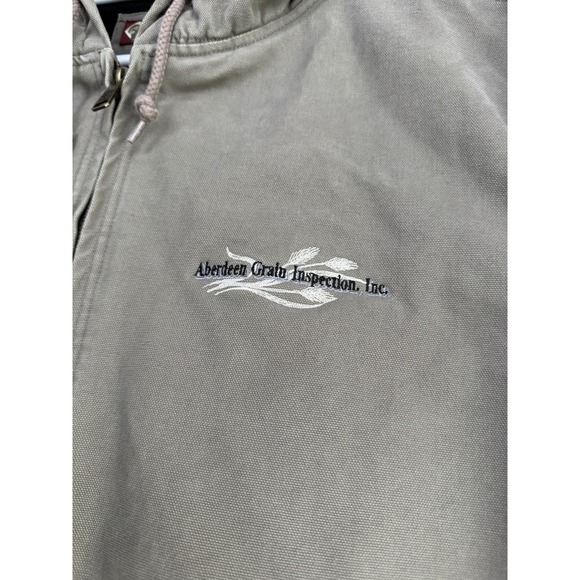 Dri Duck Canvas Work Coat Mens 2XL XXL Hooded Insulated Chore Jacket Work Logo - Picture 9 of 10